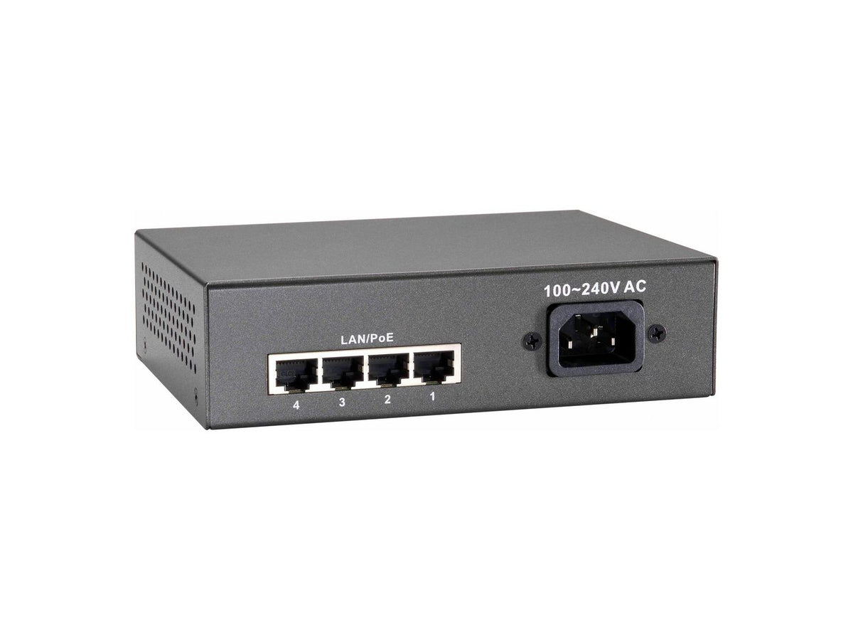 LevelOne 5-PORT FAST ETHERNET POE SWITC 5-Port Fast Ethernet PoE Switch, 802.3at/af PoE, 4 PoE Outputs, 65W, Fast Ethernet (10/100), Full