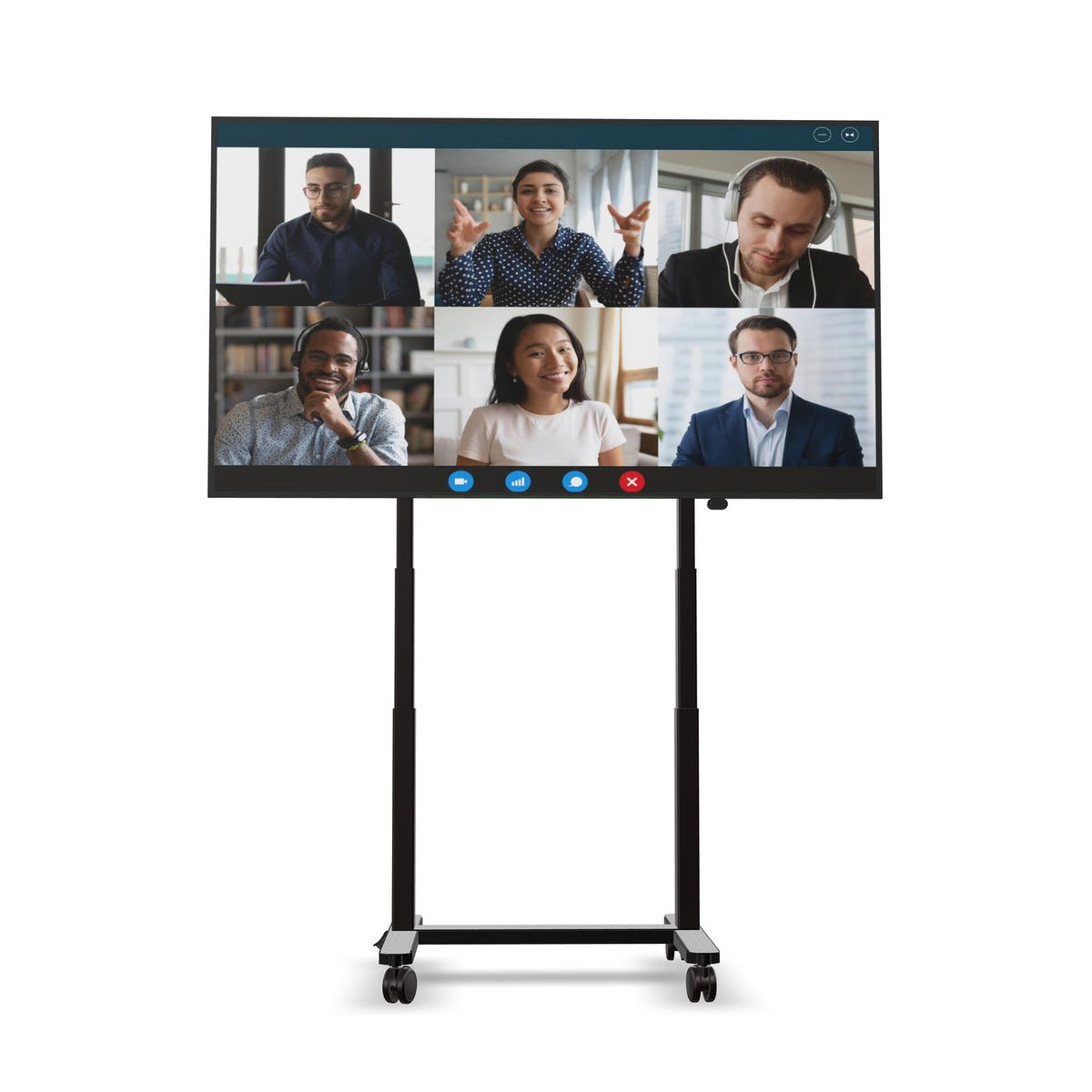 SMS Func Mobile Lite - Motorized Display Trolley. Display Size Max 75'', Max 80 kg, VESA 200x200 - 600x400, Black