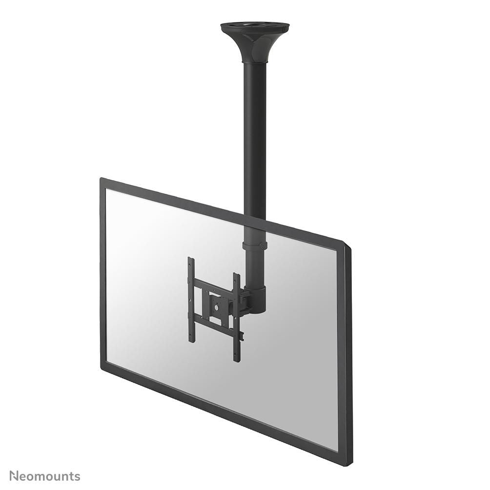 Neomounts FPMA-C200BLACK, Ceiling Mount For 1 x 10-40" Display/Monitor, Max 20kg/Display, VESA 75x75 - 200x200, Height Adjustable: