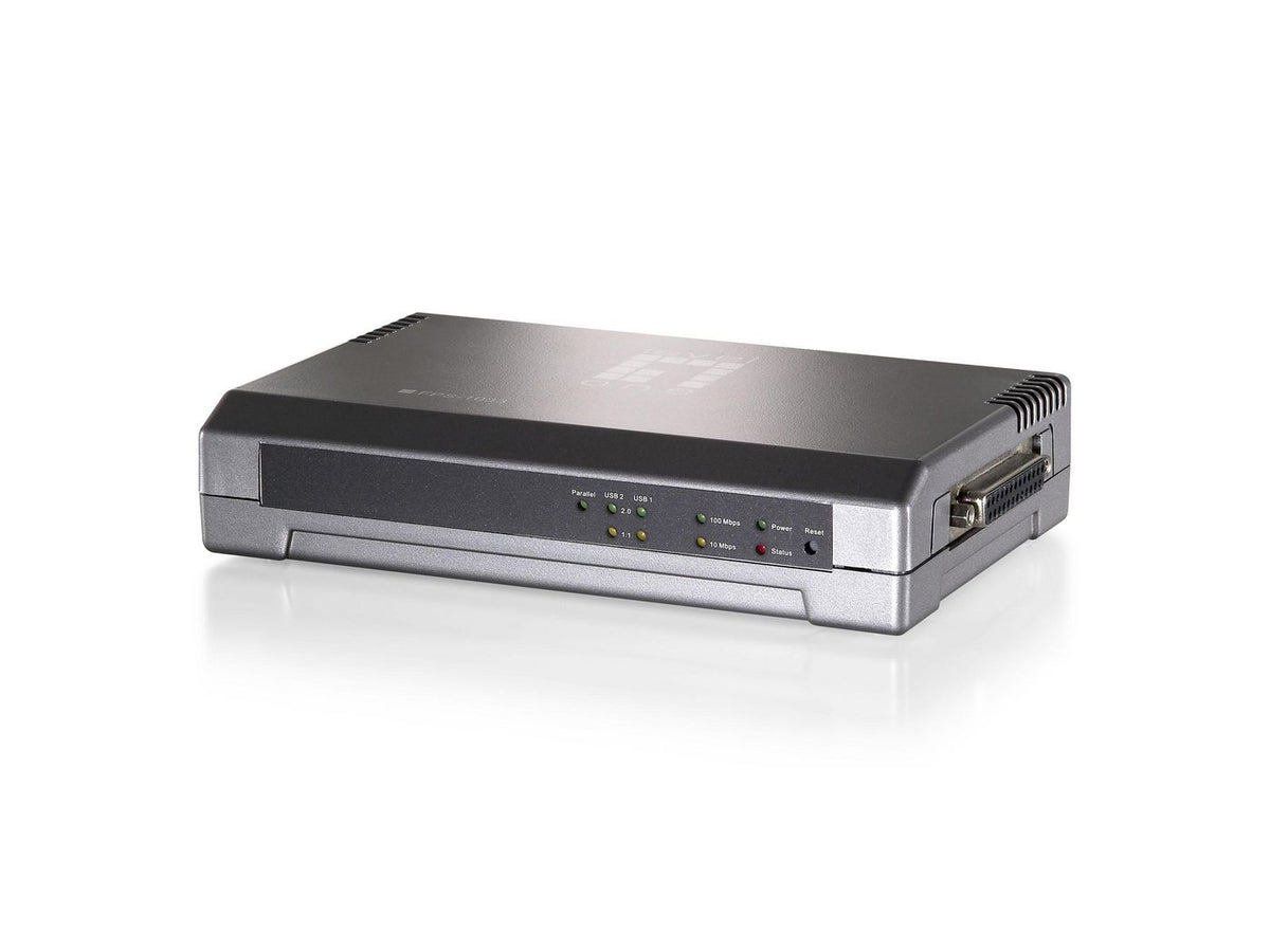 LevelOne Print Server 1P2U FPS Print Server, 2 x USB, 1 x Parallel, Gray, Activity,Link,Power,Status, Taiwan, Ethernet LAN, IEEE