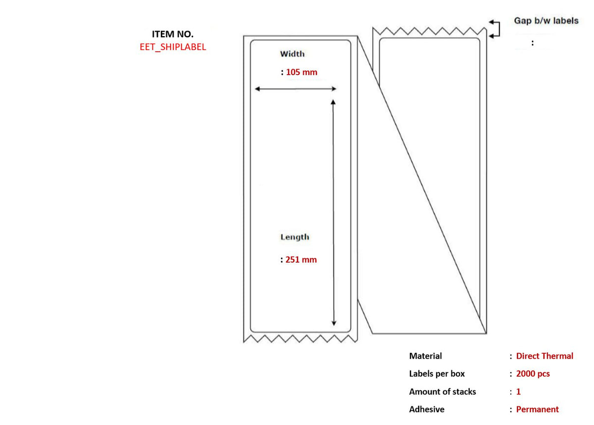 Capture EET_SHIPLABEL printer label White