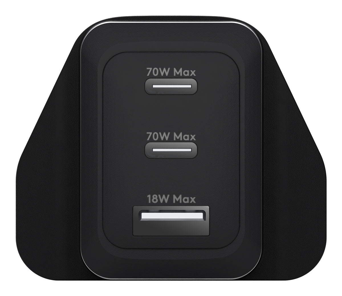 dbramante1928 IT - UK W. Charger - 2xUSB-C 70W + 1xUSB-A - BLK