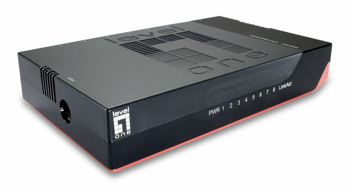 LevelOne 8xRJ45 PalmCon 1 GBit 8-Port Gigabit Switch, Unmanaged, Gigabit Ethernet (10/100/1000), Full duplex, Wall mountable