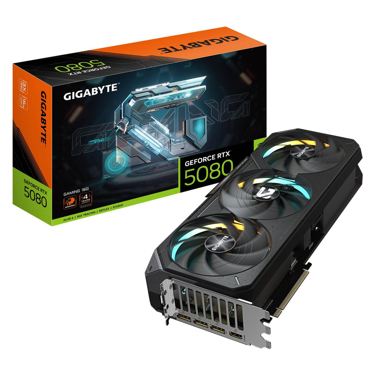 Gigabyte Ing 16G Graphics Card - 16Gb Gddr7, 256Bit, Pci-E 5.0, 2617Mhz Core Clock, 3 X Displayport, 1 X Hdmi, Nvidia Dlss 4,