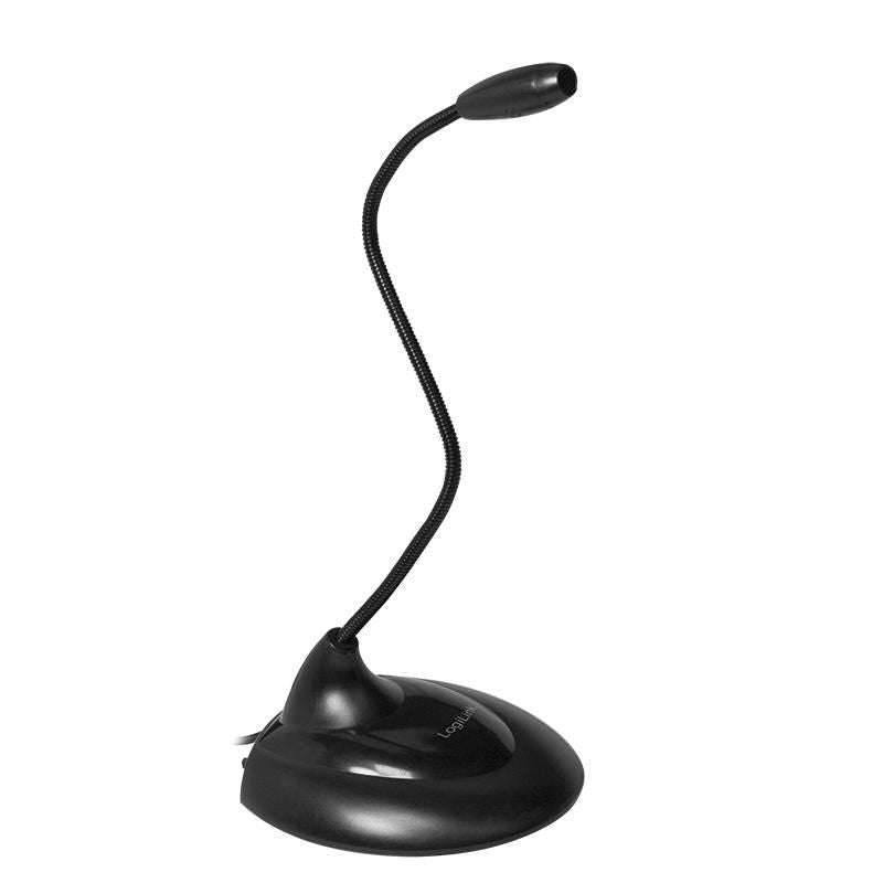 LogiLink Computer Microphone, 1x 3.5 mm, black HS0047, PC microphone, -58 dB, 100 - 16000 Hz, 2200 O, Omnidirectional, Wired
