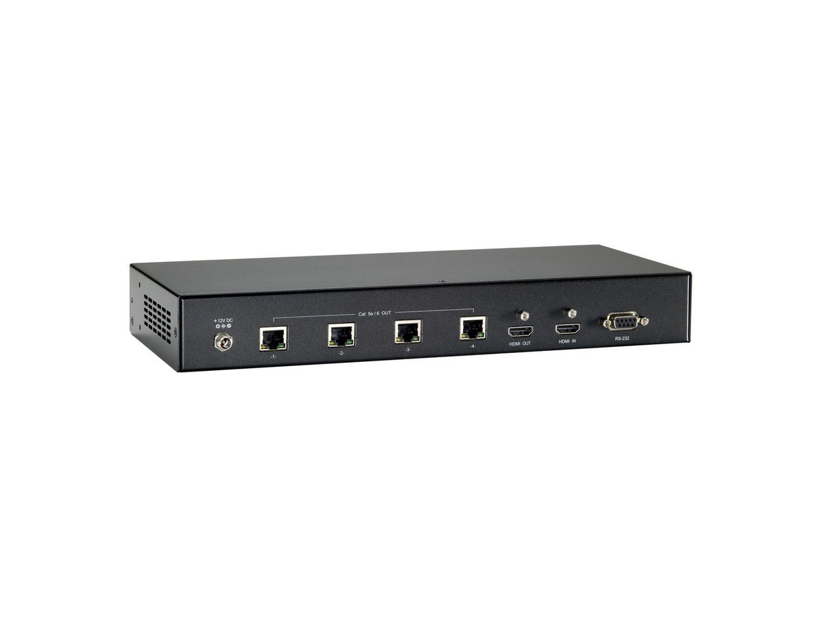 LevelOne HDMI O.CAT.5 TRANSM. HDMI over Cat.5 Transmitter, HDBaseT, 100m, 4 Channel Outputs, 3840 x 2160 pixels, AV transmitter, 100 m,