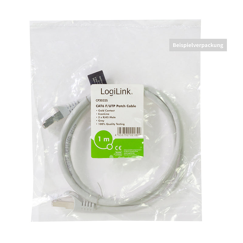 LogiLink CP2012S networking cable White 0.25 m Cat6 F/UTP (FTP) Round