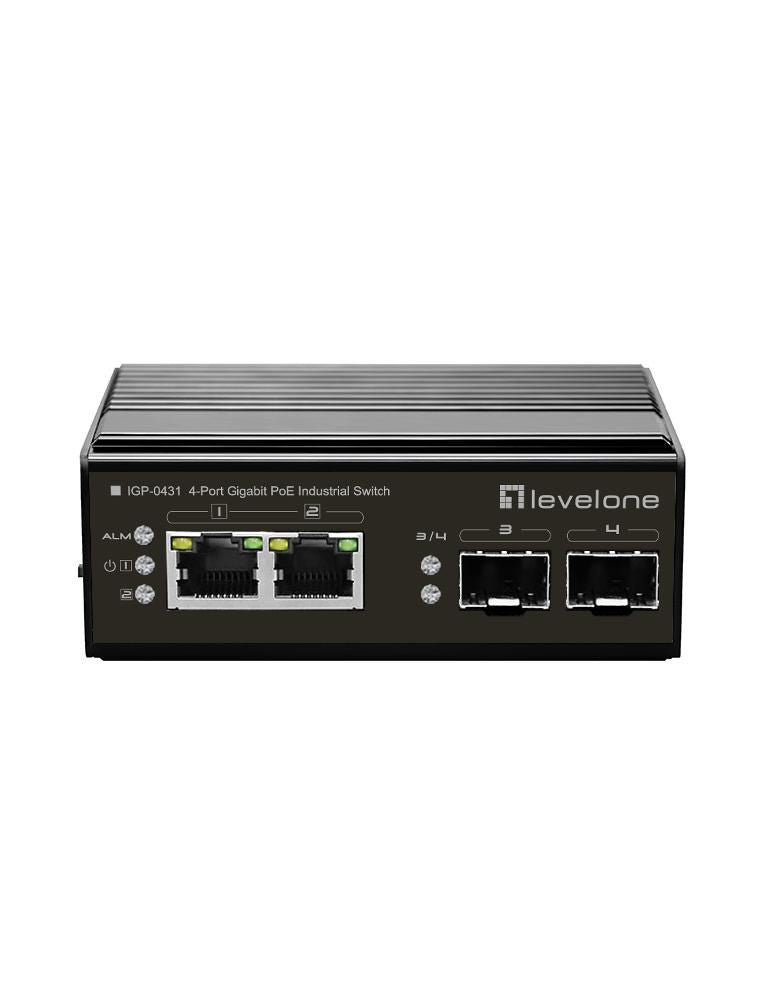 LevelOne Igp-0432 Network Switch Unmanaged Gigabit Ethernet (10/100/1000) Power Over Ethernet (Poe) Black