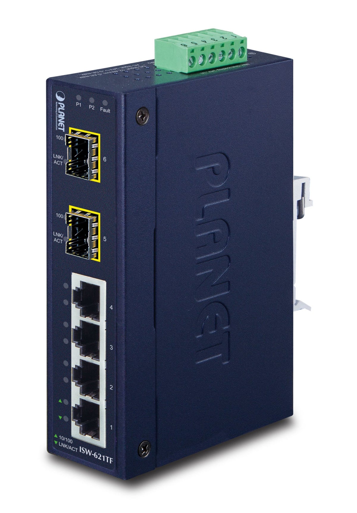 PLANET ISW-621TF network switch Unmanaged L2 Fast Ethernet (10/100) Blue
