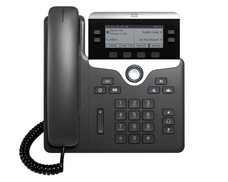 Cisco 7821 IP phone Black, Silver 2 lines Networking