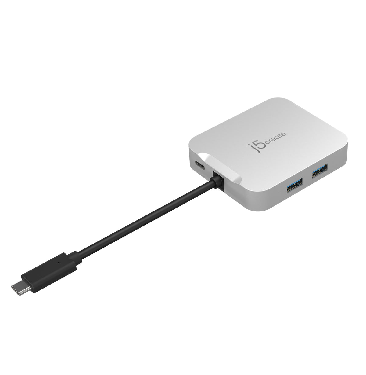 j5create JCD391 4K60 Elite USB-C® PD Multi-Port Adapter, Silver
