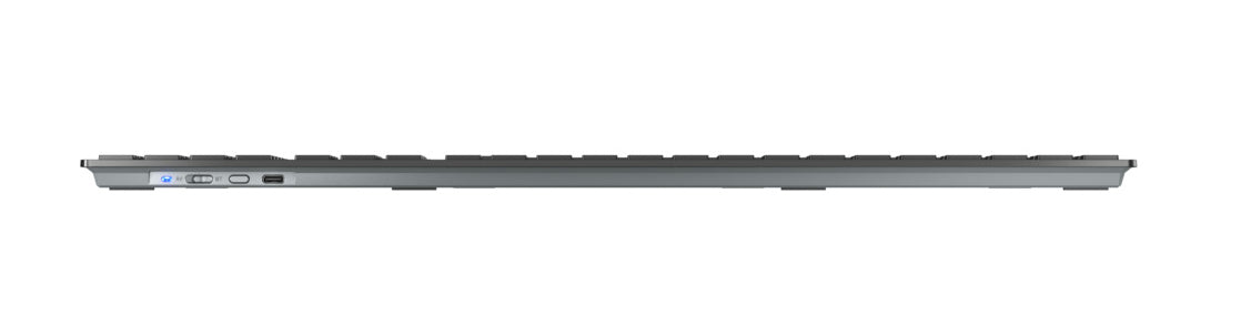 CHERRY KW 9100 SLIM keyboard Universal RF Wireless + Bluetooth QWERTY Portuguese Black, Grey