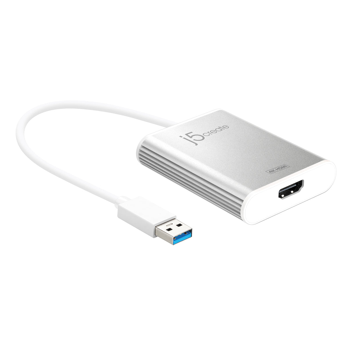 j5create JUA354 USB™ 3.0 to 4K HDM™ Display Adapter, Silver