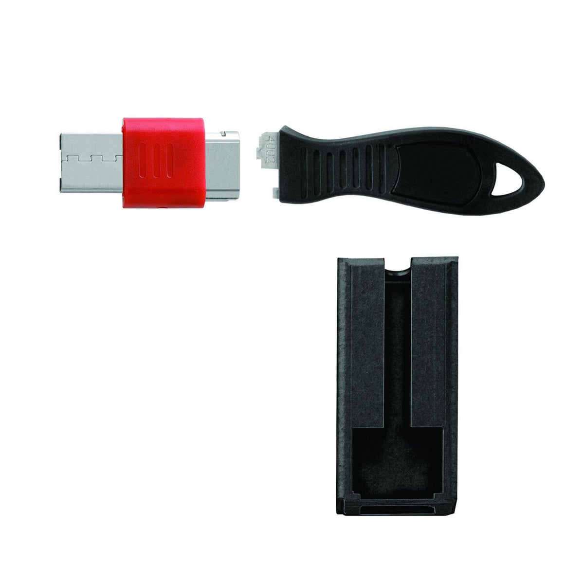 Kensington USB Lock W Cable Guard Square USB Port Lock with Security Guard, Black,Red, Flat key, USB, Taiwan, 1 pc(s)