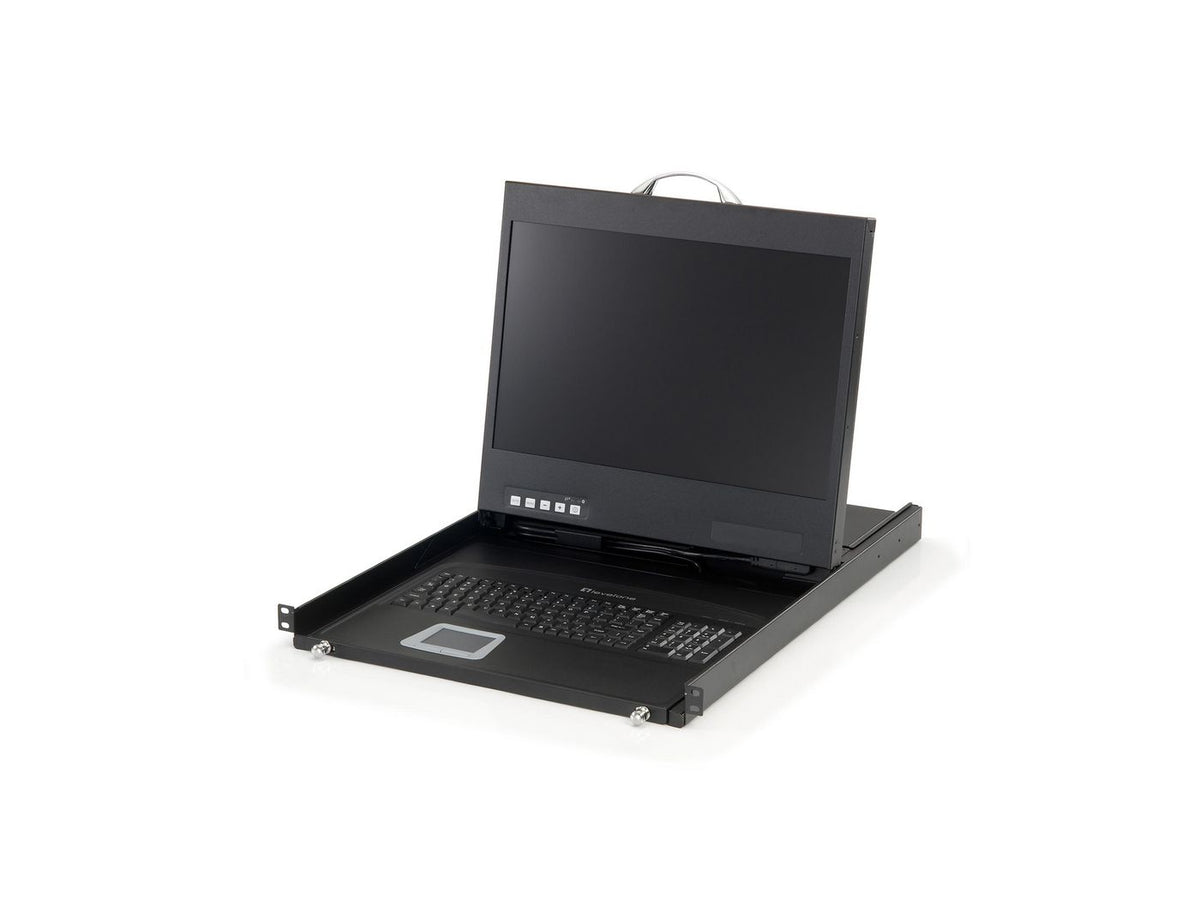 LevelOne 19IN WIDESCREEN LCD KVM RACK 19" Widescreen LCD KVM Rack Console, DE Keyboard, 48.3 cm (19"), 1440 x 900 pixels, TFT, 250 cd/m², 500:1,