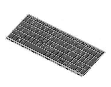 HP KYBD BL PVCY 15W -FR L29477-051, Keyboard, French, Keyboard backlit, HP, EliteBook 755 G5