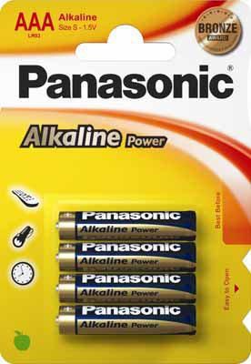 Panasonic 1x4 LR03APB LR03APB, Single-use battery, AAA, Alkaline, 1.5 V, 4 pc(s), Blue, Gold