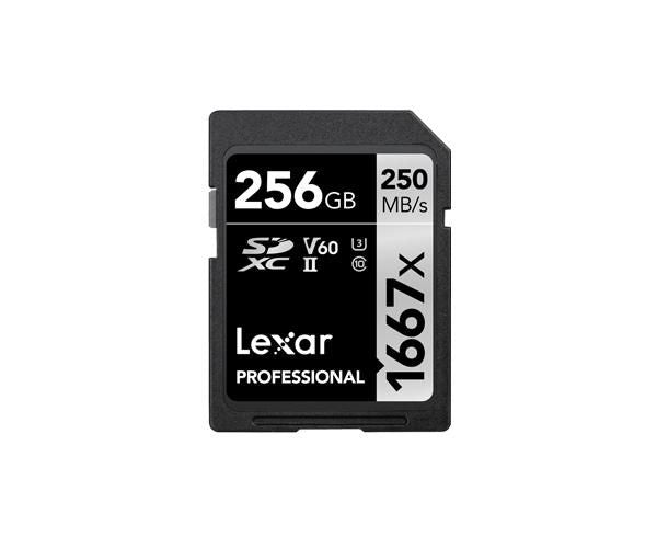Lexar SDXC, 256 GB memory card UHS-II Class 10 SDXC, 256 GB, 256 GB, SDXC, Class 10, UHS-II, 250 MB/s, 90 MB/s