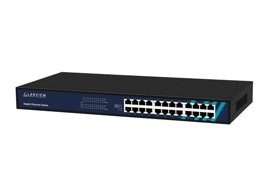 Lanview LVN-1UMOUNT-24PORT-1G network switch Unmanaged Gigabit Ethernet (10/100/1000)