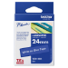 Brother TZE-555 DirectLabel white on blue Laminat 24mm x 8m for Brother P-Touch TZ 3.5-24mm/HSE/36mm/6-24mm/6-36mm