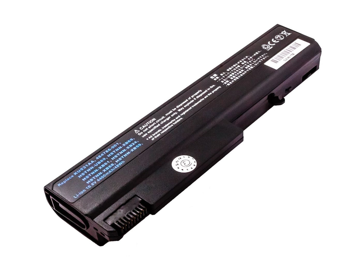 CoreParts Laptop Battery for HP 48.84Wh 11.1V 4400mAh 48.84Wh 6 Cell Li-ion 11.1V 4400mAh Black, 482962-001-RFB
