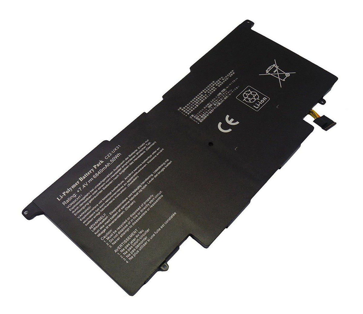 CoreParts Laptop Battery for Asus 50.62Wh 7.4V 6840mAh 50Wh 6 Cell Li-ion 7.4V 6.8Ah Zenbook Ux31 Ux31A Ux31E