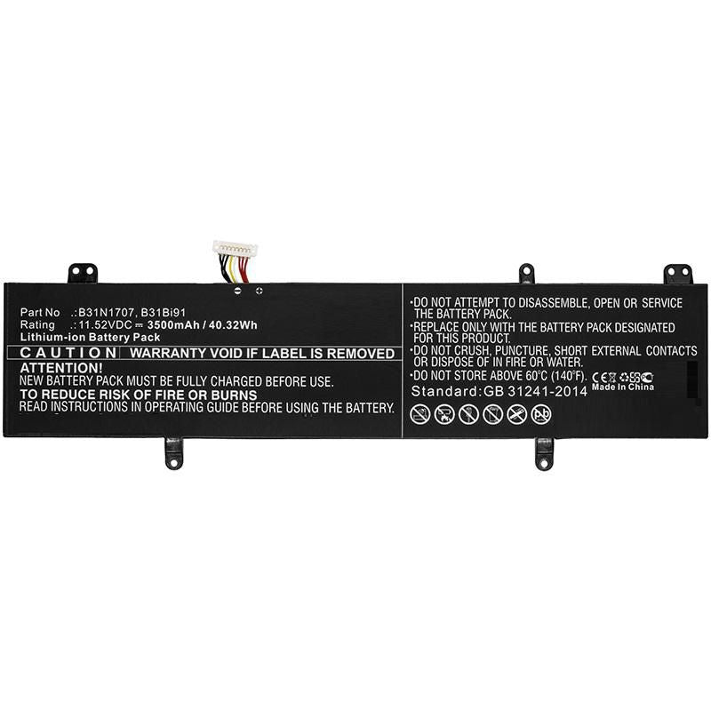 CoreParts Laptop Battery for Asus 40.00Wh 11.52V 3500mAh 40WH Li-ion 11.52V 3.5Ah A411UF, F411UF, P1410UF