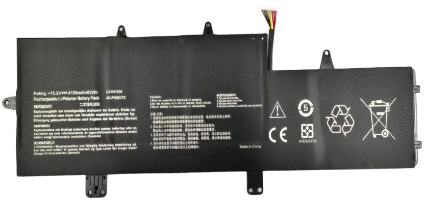 CoreParts Laptop Battery for Asus 63.08Wh 15.2V 4150mAh 63Wh Li-Polymer 15.2V 4150mAh for Asus UX450FD-1A, UX450FD-BE014T, UX450FD-BE023T