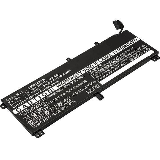 CoreParts Laptop Battery for Dell 60Wh 11.1V 5400mAh 60Wh Li-Pol 11.1V 5400mAh Black, Precision M3800, XPS 15 9530