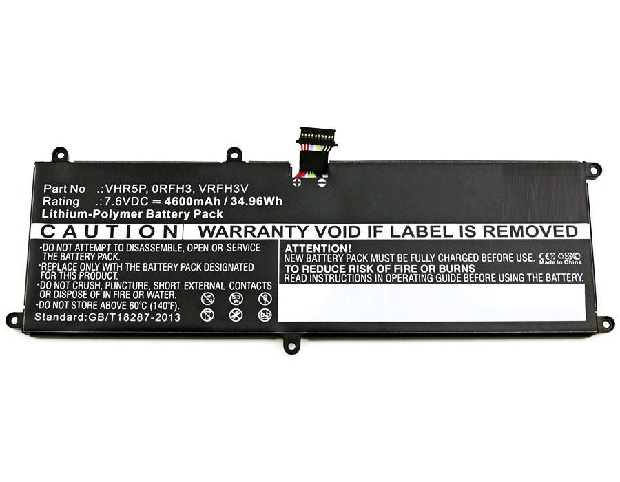 CoreParts Laptop Battery for Dell 25.84Wh 7.6V 3400mAh 26Wh Li-Pol 7.6V 3400mAh Black, Latitude 11 5175, Latitude 11 5179, Latitude 5175