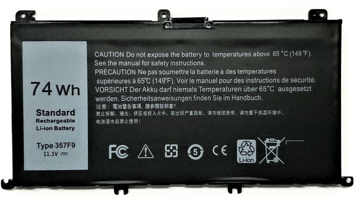 CoreParts Laptop Battery for Dell 50.00Wh 11.4V 4400mAh 50Wh 3Cell Li-Pol 11.4V 4400mAh Black, DELL: DELL G5 15 Series DELL G5 5587 Series