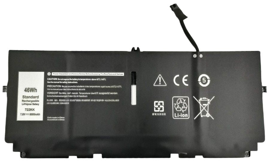 CoreParts Laptop Battery for Dell 45.60Wh 7.6V 6000mAh 46Wh Li-Polymer 7.6V 6000mAh for DELL XPS 13 9300, XPS 13 9300 2020, XPS 13 9300 i5