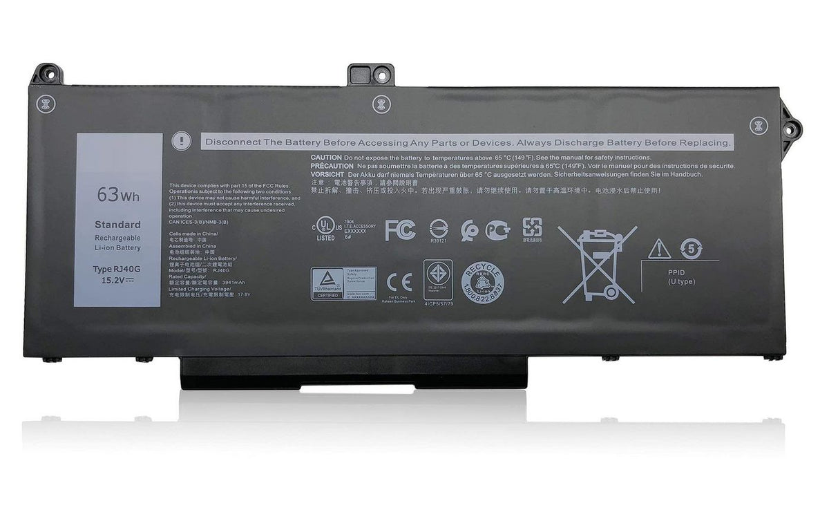 CoreParts Laptop Battery for Dell 62.32Wh 15.2V 4100mAh 62.32Wh Li-ion 15.2V 4100mAh Black for Latitude 14 5420, Latitude 14 5420 CHKFM,