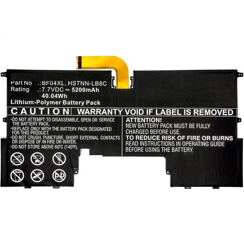 CoreParts Laptop Battery for HP 40.04Wh 7.7V 5200mAh 40Wh Li-Pol 7.7V 5200mAh Black, Spectre 13-V101NA, Spectre 13-V115TU, Spectre 13-V116TU, Spectre