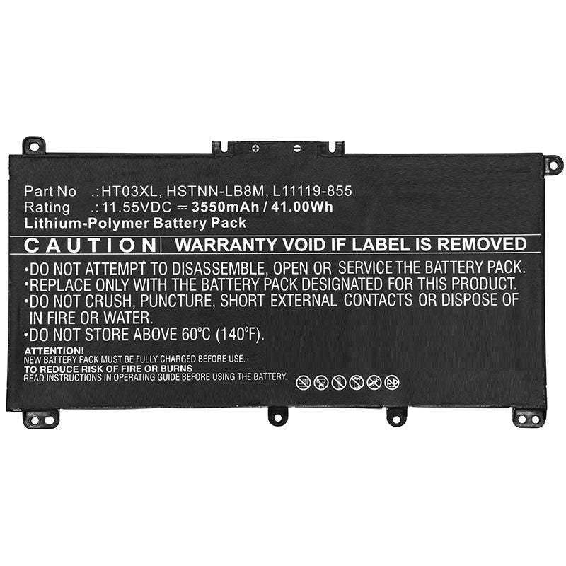 CoreParts Laptop Battery for HP 38.76Wh 11.4V 3400mAh 38.76Wh Li-Pol 11.4V 3400mAh HP15-CS, 17-BY, 250 G7, 255 G7, HSTNN-1B80, HSTNN-DB8S,