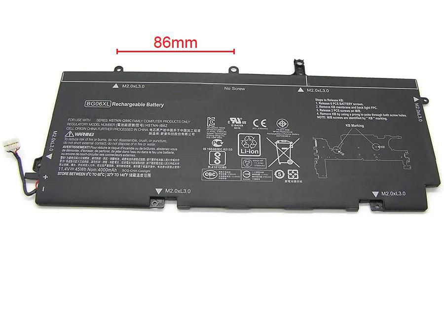 CoreParts Laptop Battery for HP 36.00Wh 11.4V 3200mAh 36Wh 6 Cell Li-Pol 11.4V 3.2Ah HP ELITEBOOK 1040 G3 SERIES. HP Folio 1040 G3, Please check
