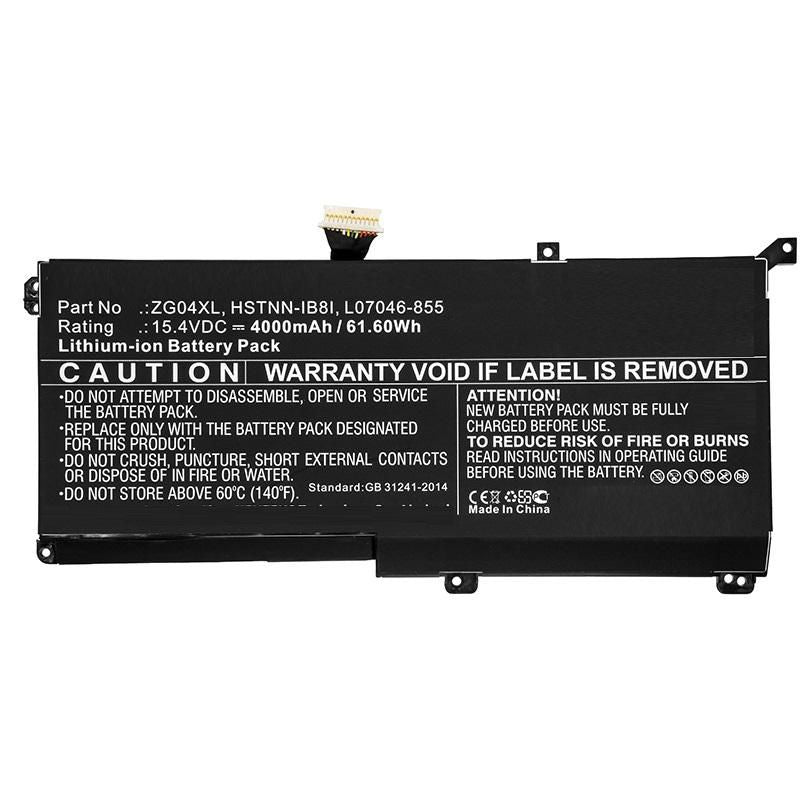 CoreParts Laptop Battery for HP 61.60Wh 15.4V 4000mAh 61.60Wh Li-ion 15.4V 4000mAh Black for HP Notebook, Laptop EliteBook 1050 G1