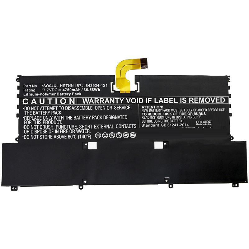 CoreParts Laptop Battery for HP 34.58Wh 7.6V 4550mAh 35Wh Li-Pol 7.7V 4550mAh Black for HP Notebook, Laptop F1D61EA#ABD, Spectre 13(2016), Spectre