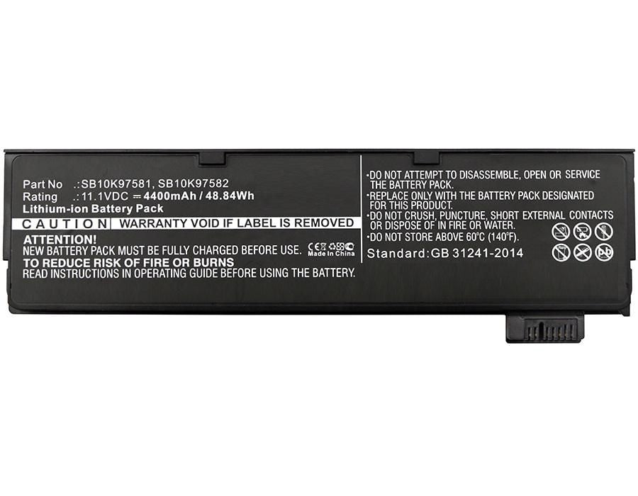 CoreParts Laptop Battery for Lenovo 47.52Wh 10.8V 4400mAh 49Wh Li-ion 11.1V 4400mAh Black, Thinkpad P51S, Thinkpad T570, 61+version