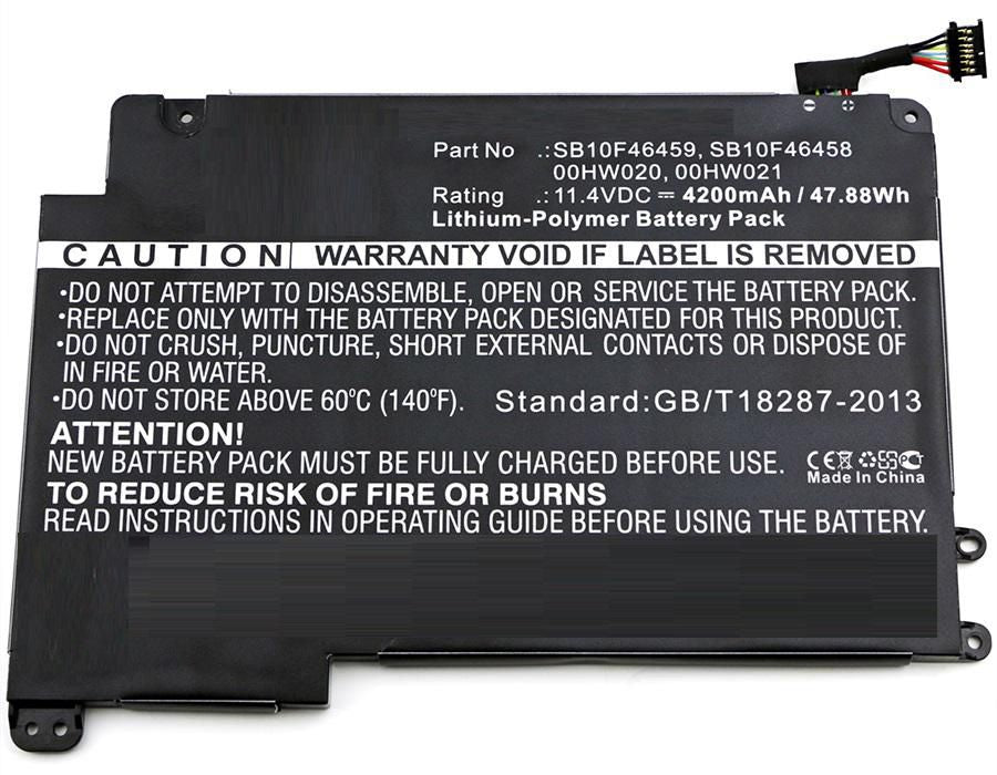 CoreParts Laptop Battery for Lenovo 47.88Wh 11.4V 4200mAh 48Wh Li-Pol 11.4V 4200mAh Black, ThinkPad Yoga 460