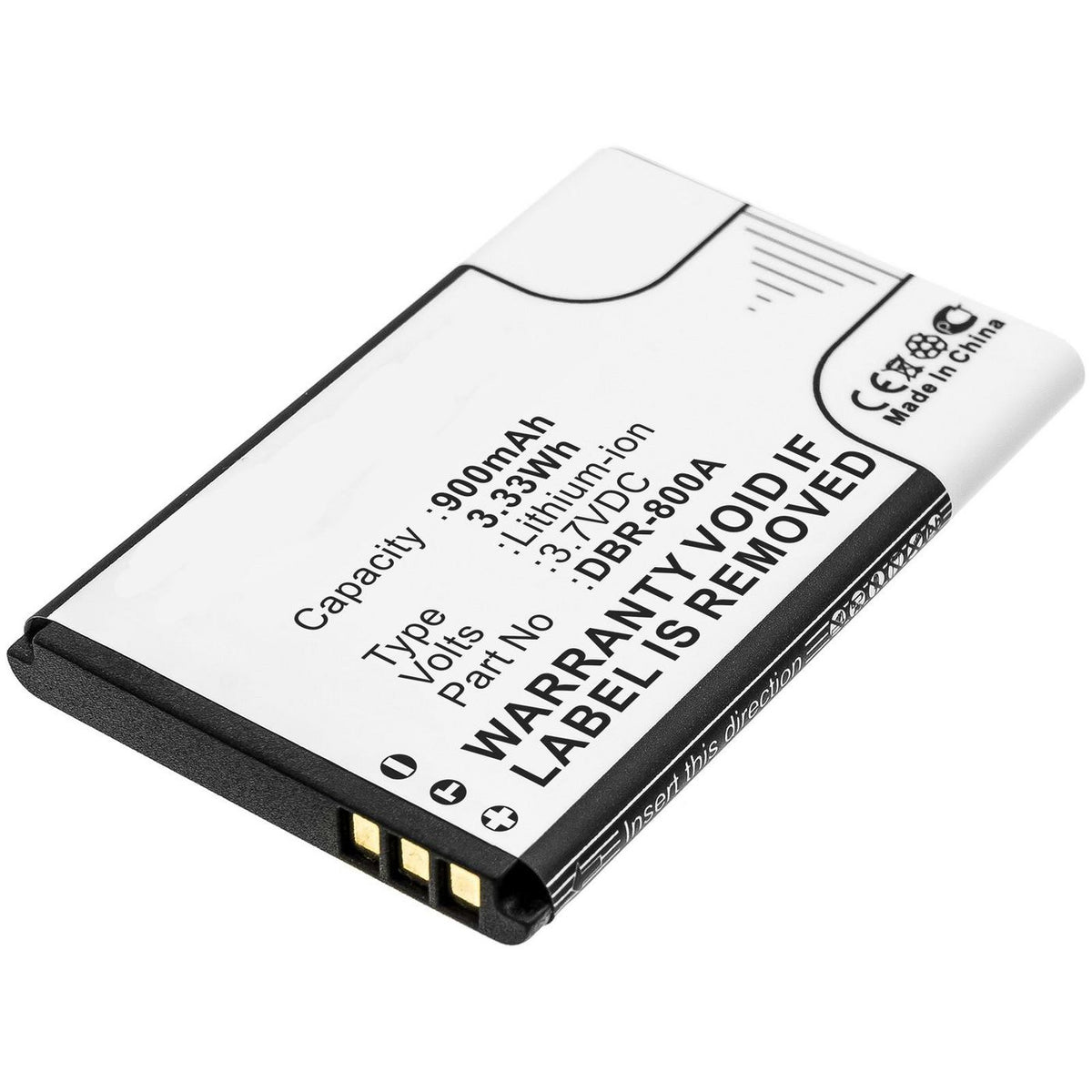 CoreParts Mobile Battery 3.33Wh Li-ion 3.7V 900mAh for Doro 3.33Wh Li-ion 3.7V 900mAh Black for Doro Mobile, SmartPhone Primo 805, 6520, 6530,