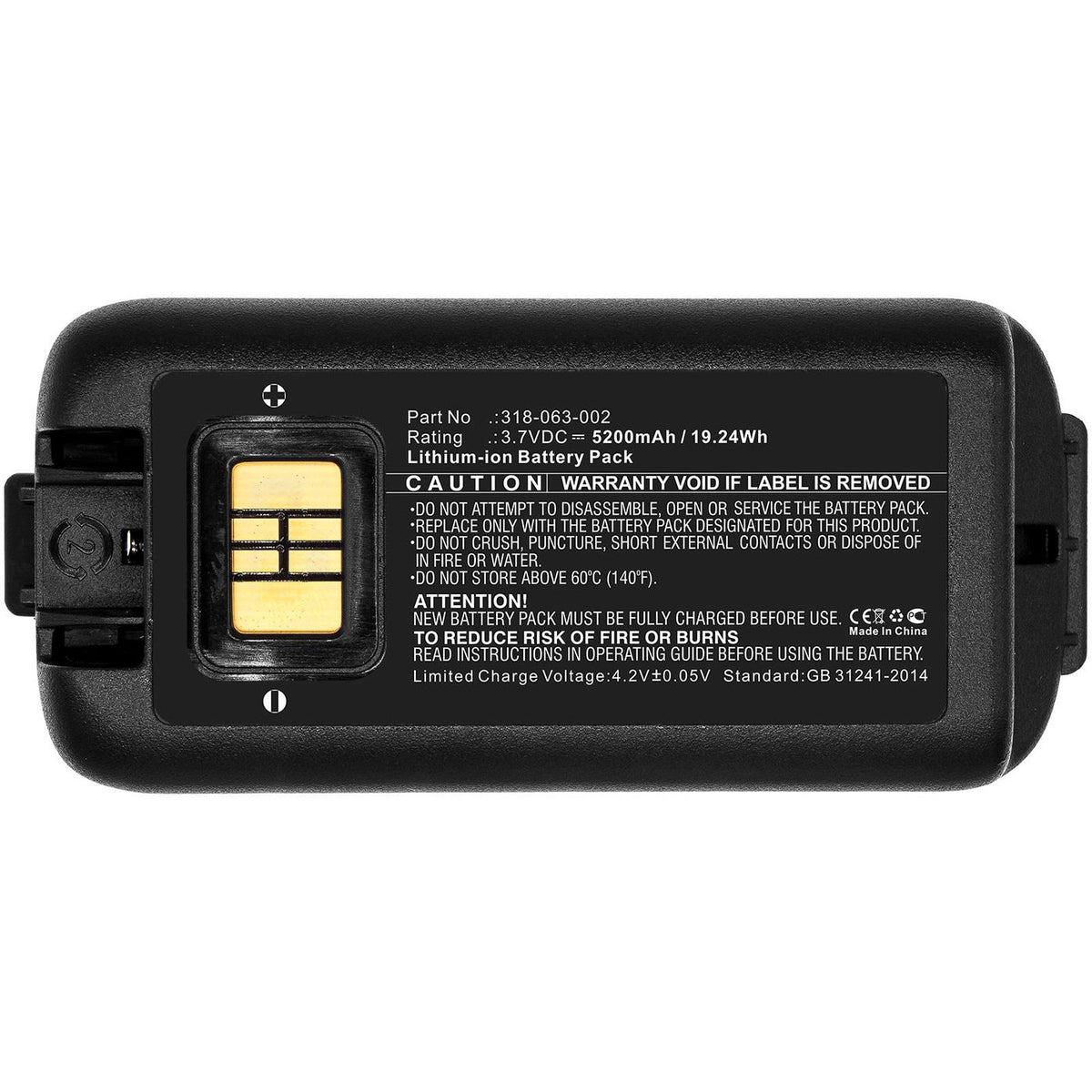 CoreParts Battery 19.24Wh Li-ion 3.7V 5200mAh for Barcode Scanner 19.24Wh Li-ion 3.7V 5200mAh for Dolphin, Handheld CK65, CK3, CK3B, CK3X