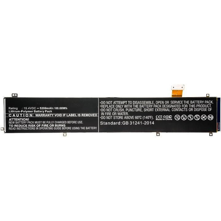 CoreParts Laptop Battery for Razer 80.08Wh 15.4V 5200mAh 80Wh Li-Pol 15.4V 5.2Ah, for RazerBlade 15 2018 512GB 144Hz, Blade 15 Advanced,
