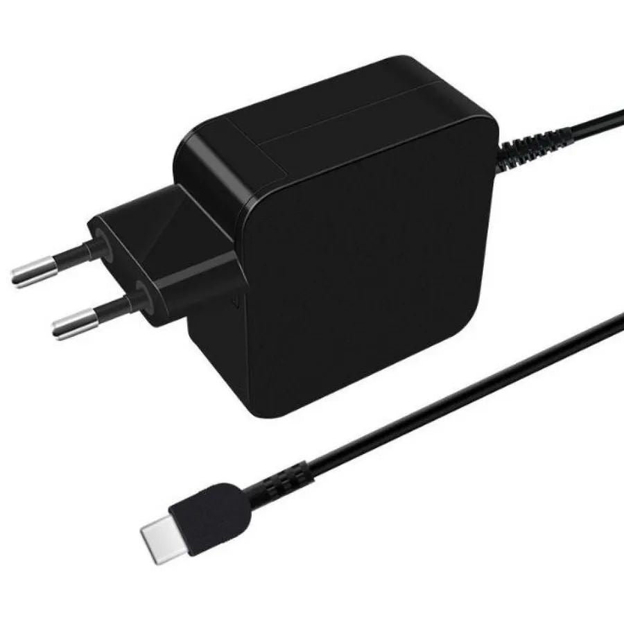 CoreParts 45W USB-C Nano Charger, GaN Technology 5V2A-20V2.25A USB PD Plug: USB-C EU Wall - 5V2A,9V2A,12V2A,15V3A,20V2.25A, Compatible with all