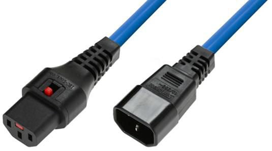 Microconnect MC-C13C14LOCK-2.5MB power cable Blue 2.5 m C13 coupler C14 coupler
