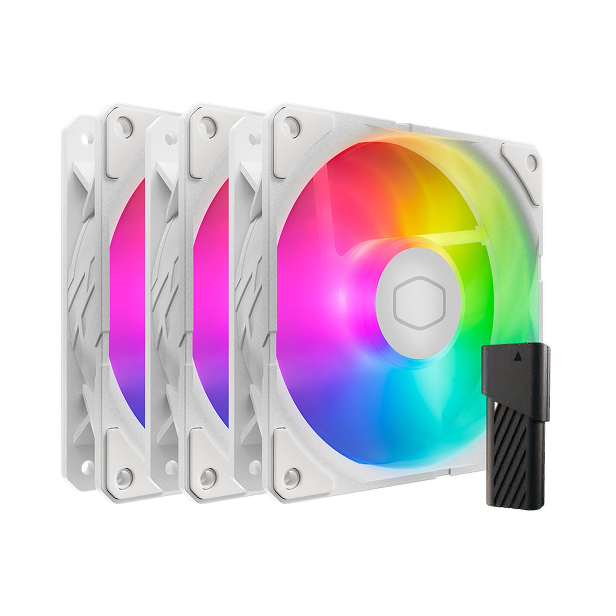 Cooler Master Sickleflow Edge 120 Argb 3-Pack Fan Kit White Edition Computer Case 4.72" (12 Cm) 3 Pc(S)