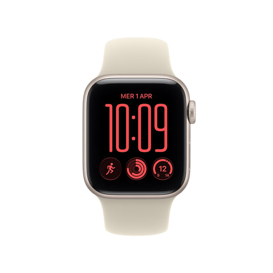 Apple Watch SE (3nd generation) SE 3 GPS + Cellular 40mm Starlight Aluminium Case with Sand Sport Band - M/L
