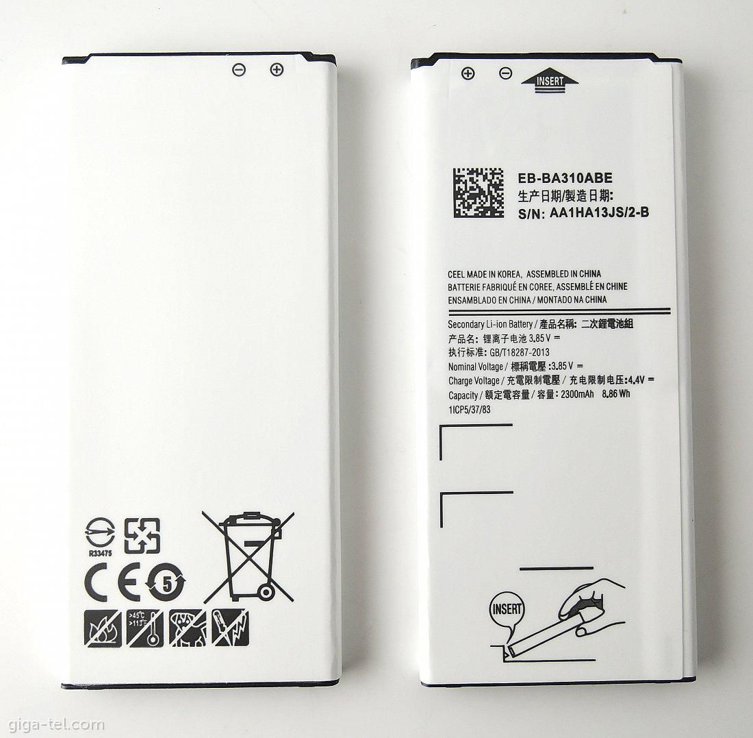 CoreParts Battery 6.46Wh Li-ion 3.8V 1700mAh for Samsung Mobile 6.46Wh Li-ion 3.8V 1700mAh EB-BA310ABE, GH43-04562A