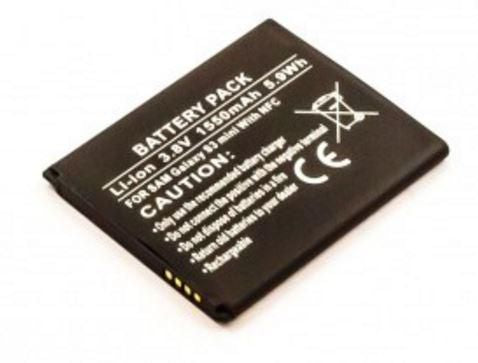 CoreParts Battery 5.89Wh Li-ion 3.8V 1550mAh for Samsung Mobile 5.89Wh Li-ion 3.8V 1550mAh Samsung Galaxy S3 mini I8190 NFC