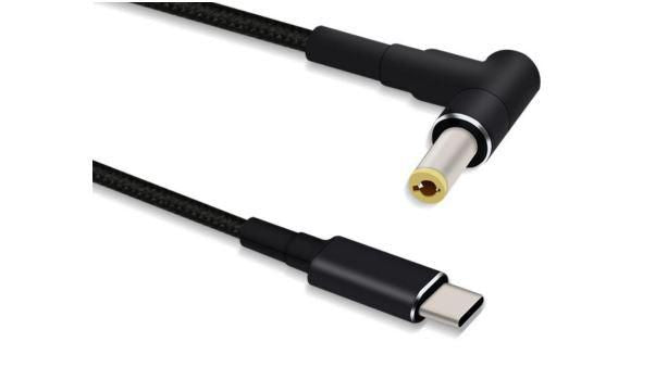 Microconnect USBC-DC-5A-12V cable gender changer 5.5 x 2.5 mm Black